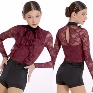 Weissman dance costume menswear black burgundy red It's Time 12083 SA adult